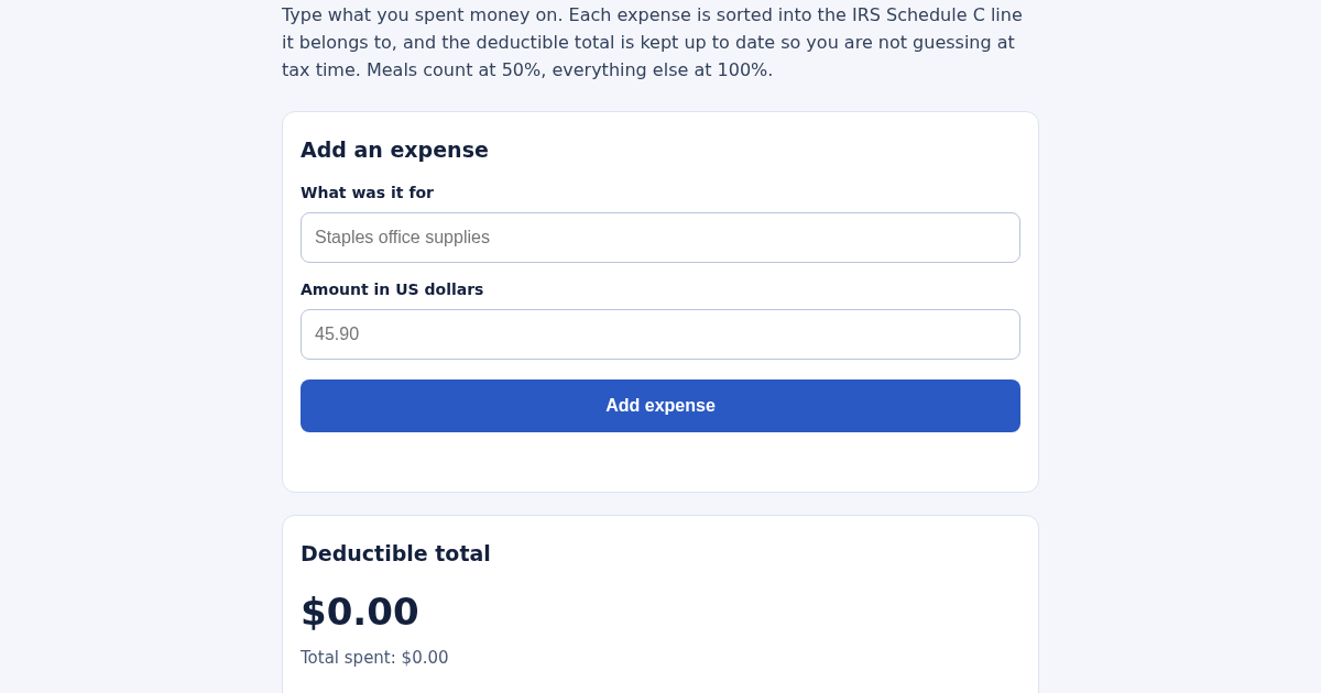 Automated Expense Categorizer for US Micro-Businesses